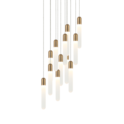 Matteo Lighting Aydin 12-Light LED Pendant Black, Matte Black