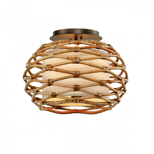 Troy Balboa Semi-Flush Mount Textured Bronze