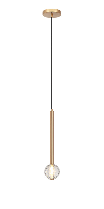 Matteo Lighting Windchimer 4" Pendant in Aged Gold Brass (C68901AG) – alternate view
