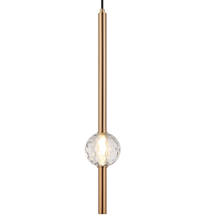 Matteo Lighting Windchimer 4" Pendant in Aged Gold Brass (C68901AG)