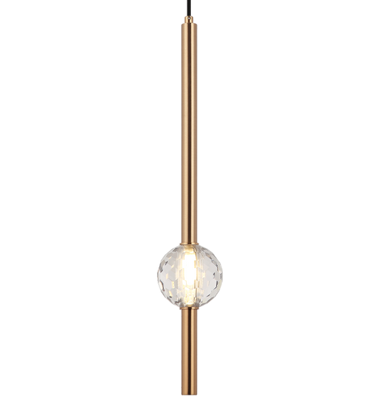 Matteo Lighting Windchimer 4" Pendant in Aged Gold Brass (C68901AG)