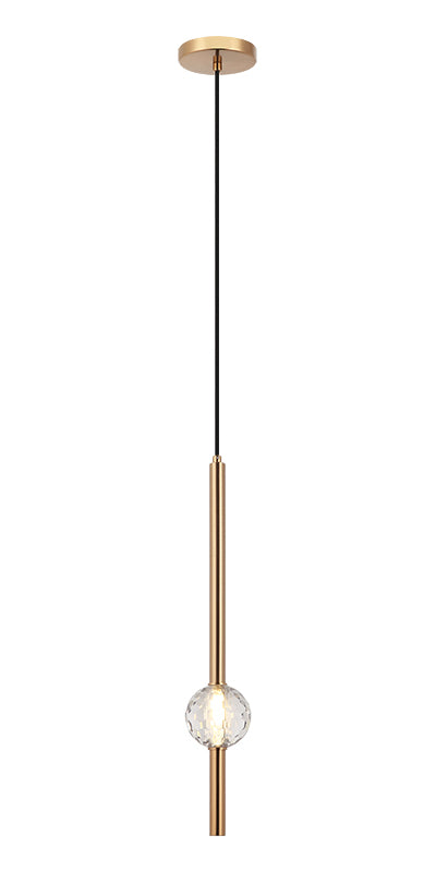 Matteo Lighting Windchimer 4" Pendant in Aged Gold Brass (C68901AG) – alternate view