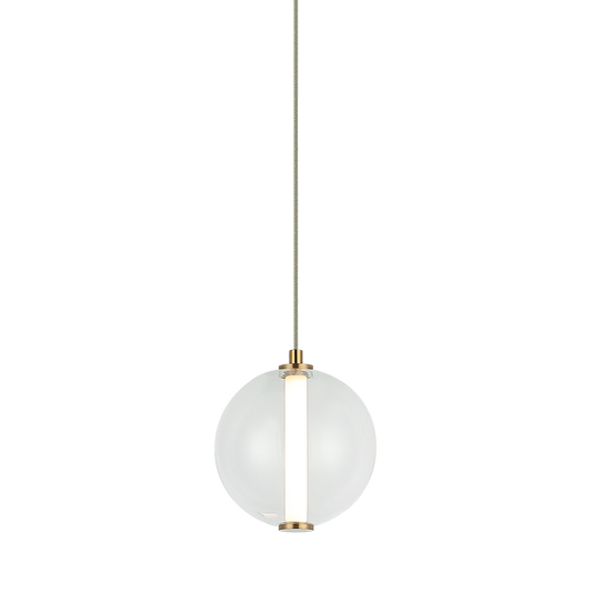 Matteo Lighting Belange 6" LED Pendant in Aged Gold Brass (C69601AGCL)
