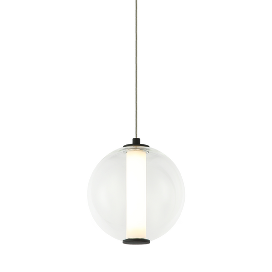Matteo Lighting Belange 8" LED Pendant in Matte Black (C69611MBCL)
