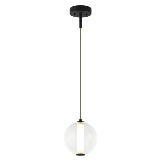Matteo Lighting Belange 8" LED Pendant in Matte Black (C69611MBCL) – alternate view