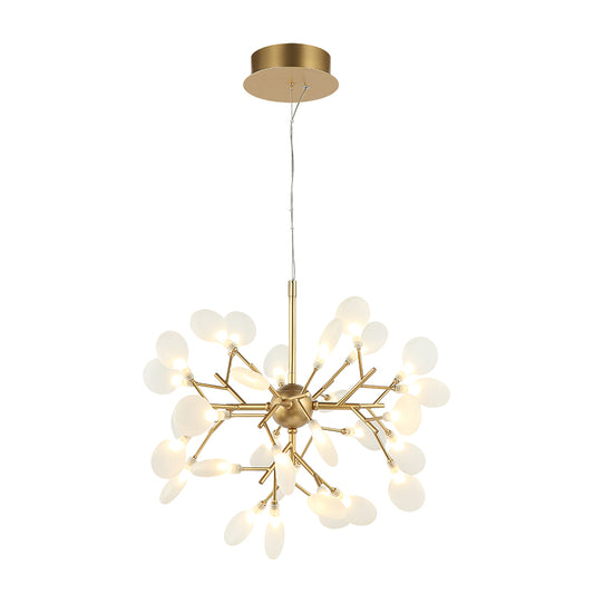 Matteo Lighting Hydrangea Bloom 30-Light Chandelier in Gold, 24"W (C69824GL) – canopy detail