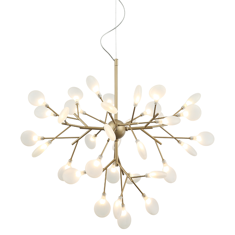 Matteo Lighting Hydrangea Bloom 30" 35-Light Chandelier in Gold (C69830GL)