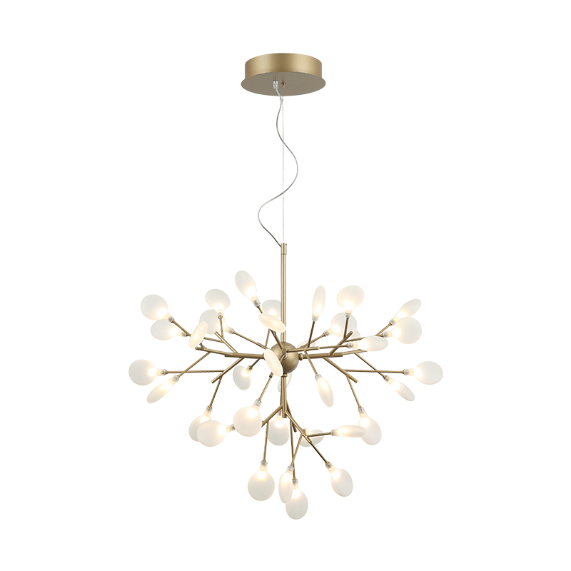 Matteo Lighting Hydrangea Bloom 30" 35-Light Chandelier in Gold (C69830GL) – alternate view