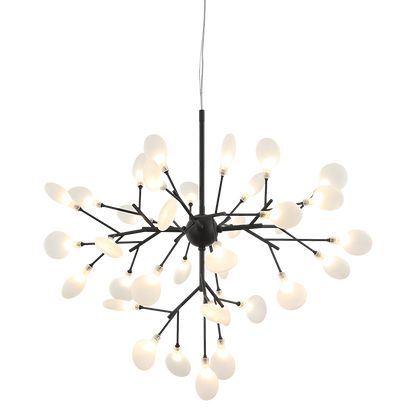 Matteo Lighting Hydrangea Bloom 30" 35-Light Chandelier in Matte Black (C69830MB)