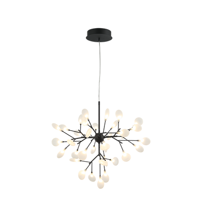 Matteo Lighting Hydrangea Bloom 30" 35-Light Chandelier in Matte Black (C69830MB) – alternate view