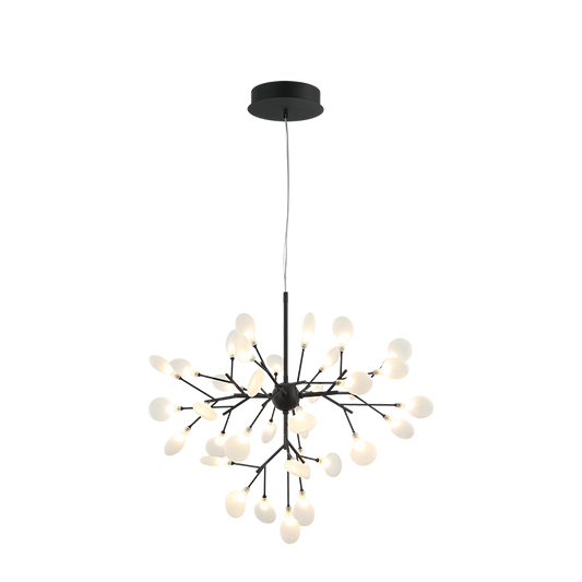Matteo Lighting Hydrangea Bloom 30" 35-Light Chandelier in Matte Black (C69830MB) – alternate view