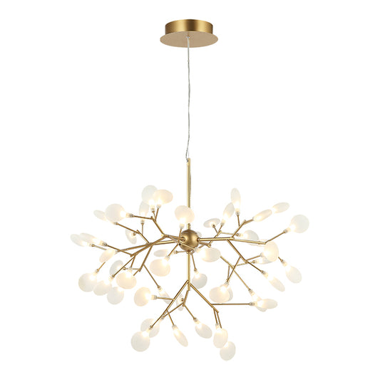 Matteo Lighting Hydrangea Bloom 45-Light Chandelier in Gold, 35.38"W (C69836GL) – canopy detail
