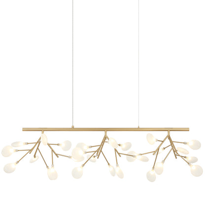 Matteo Lighting Hydrangea Bloom 46" 27-Light Linear Chandelier in Gold (C69846GL)