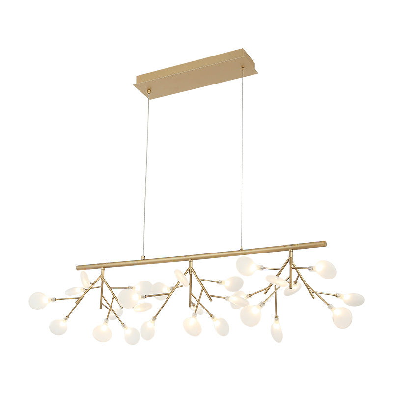 Matteo Lighting Hydrangea Bloom 46" 27-Light Linear Chandelier in Gold (C69846GL) – alternate view