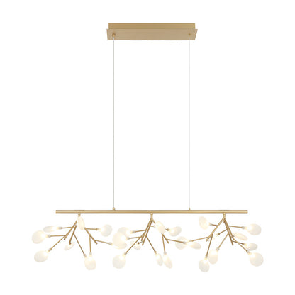 Matteo Lighting Hydrangea Bloom 46" 27-Light Linear Chandelier in Gold (C69846GL) – alternate view