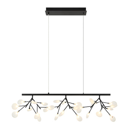 Matteo Lighting Hydrangea Bloom 46" 27-Light Linear Chandelier in Matte Black (C69846MB) – alternate view