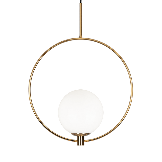 Matteo Lighting Averley 18" Adjustable Ring Pendant in Aged Gold Brass (C71311AGOP)