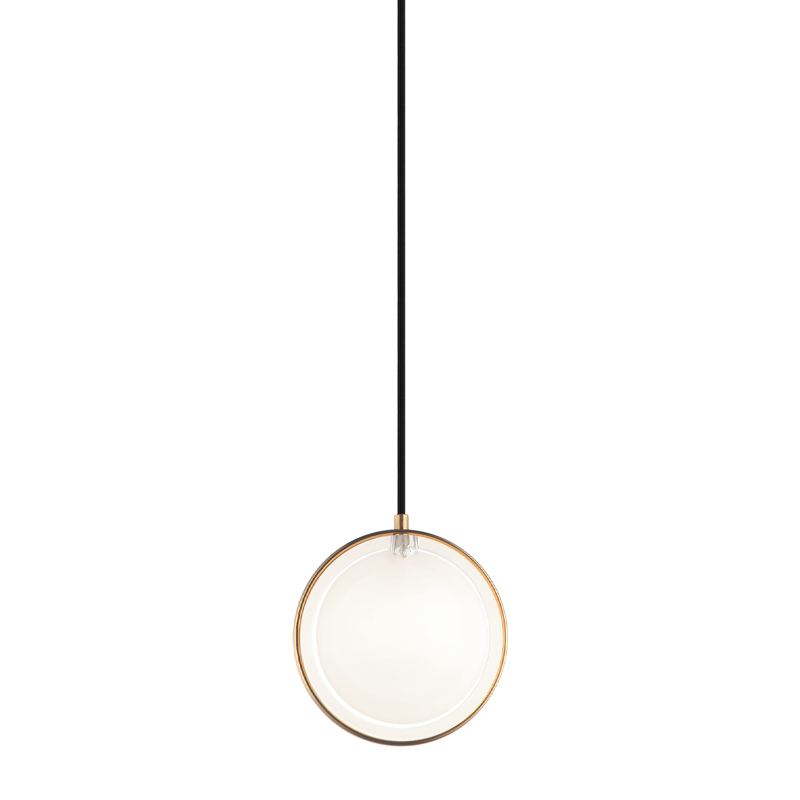 Matteo Lighting Chatoyant 7" Pendant in Aged Gold Brass (C71501AG)