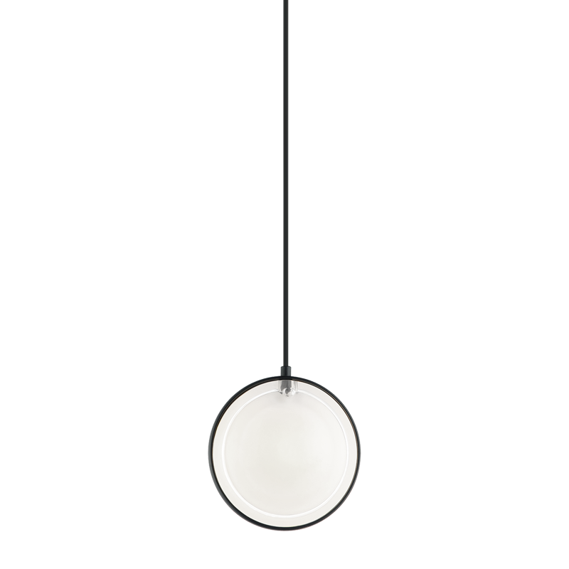 Matteo Lighting Chatoyant 1-Light Pendant Black, Matte Black