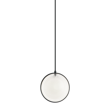 Matteo Lighting Chatoyant 1-Light Pendant Black, Matte Black