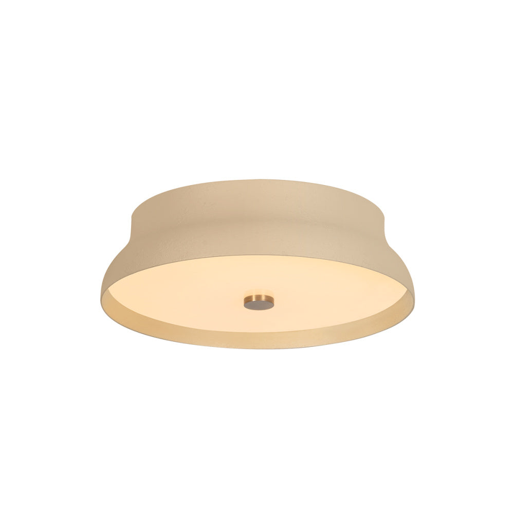Troy Shore Flush Mount Patina Brass / Cream Gesso