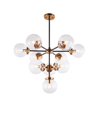 Matteo Lighting Maru 2 Tier 10-Light Chandelier Chrome