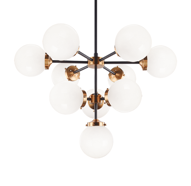 Matteo Lighting Maru 2 Tier 10-Light Chandelier Chrome