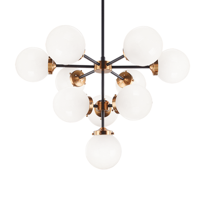 Matteo Lighting Maru 2 Tier 10-Light Chandelier Chrome