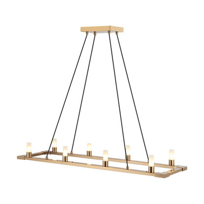 Matteo Lighting Cascadian 8-Light Chandelier Aged Gold Brass