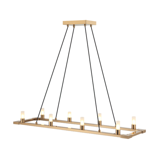 Matteo Lighting Cascadian 8-Light Chandelier Aged Gold Brass