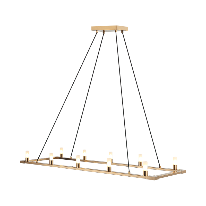 Matteo Lighting Cascadian 10-Light Chandelier Aged Gold Brass