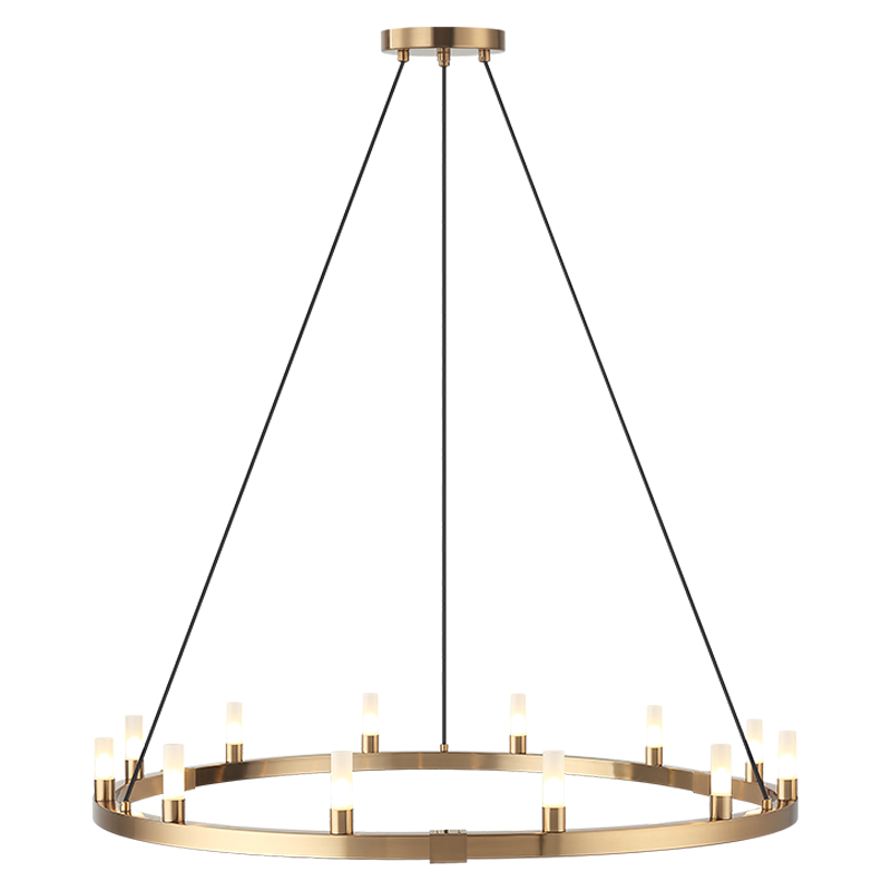 Matteo Lighting Cascadian 12-Light Chandelier Aged Gold Brass