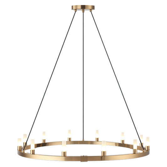 Matteo Lighting Cascadian 12-Light Chandelier Aged Gold Brass