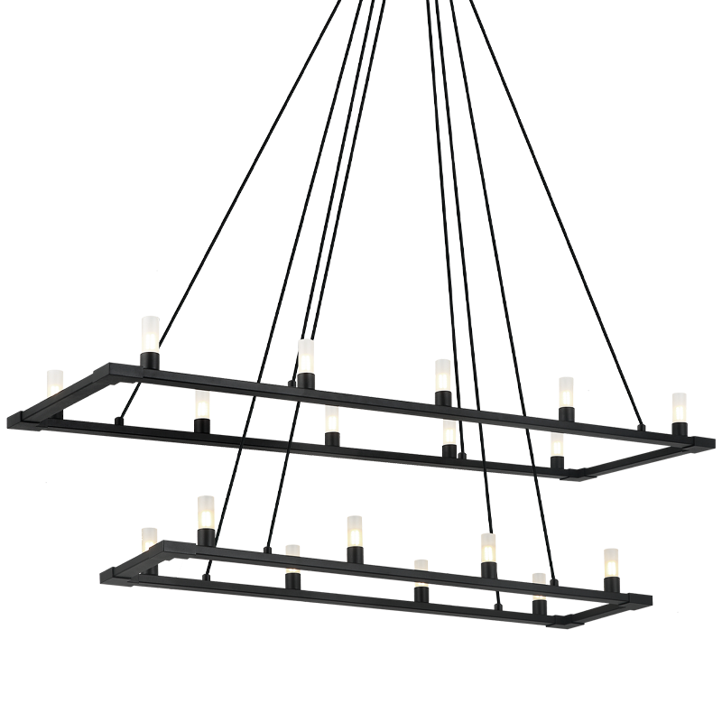 Matteo Lighting Cascadian 18-Light Chandelier Aged Gold Brass