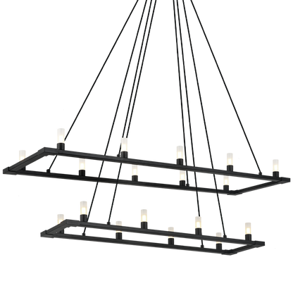 Matteo Lighting Cascadian 18-Light Chandelier Aged Gold Brass