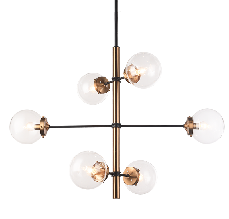 Matteo Lighting Enchant 6-Light Chandelier Aged Brass