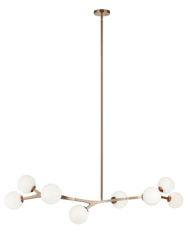 Matteo Lighting Rami 8-Light Linear Chandelier Black