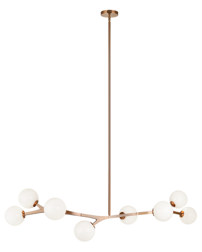 Matteo Lighting Rami 8-Light Linear Chandelier Black