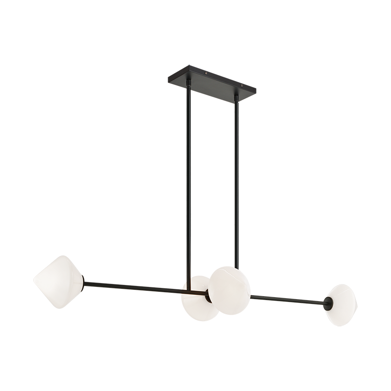 Matteo Lighting Novo 4-Light 47-in Linear Pendant Black