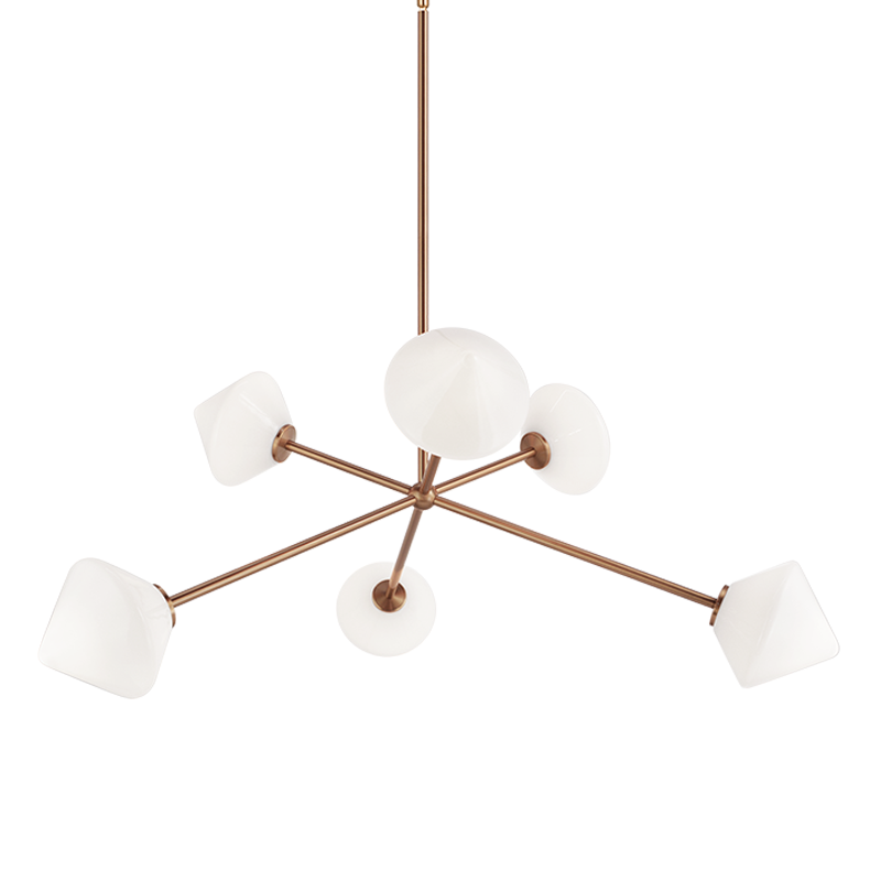 Matteo Lighting Novo 6-Light 34-in Chandelier Black