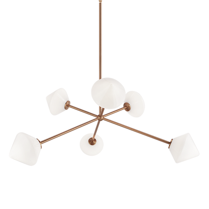 Matteo Lighting Novo 6-Light 34-in Chandelier Black