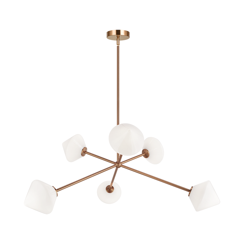 Matteo Lighting Novo 6-Light 34-in Chandelier Black