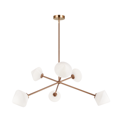 Matteo Lighting Novo 6-Light 34-in Chandelier Black