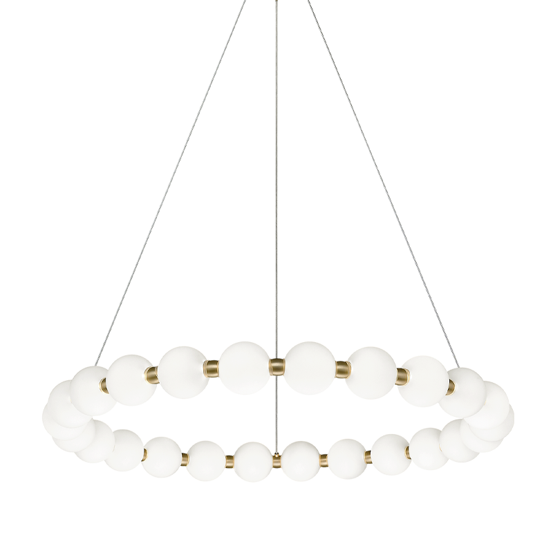 Matteo Lighting Oni 32-in LED Chandelier Oxidized Gold