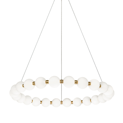 Matteo Lighting Oni 32-in LED Chandelier Oxidized Gold