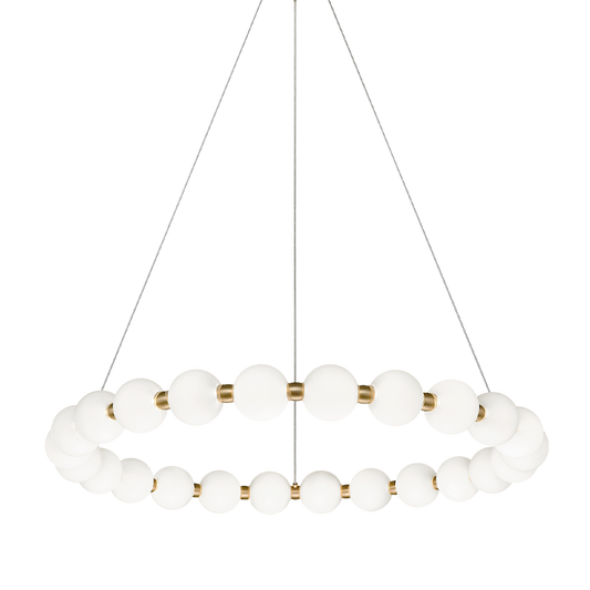 Matteo Lighting Oni 32-in LED Chandelier Oxidized Gold