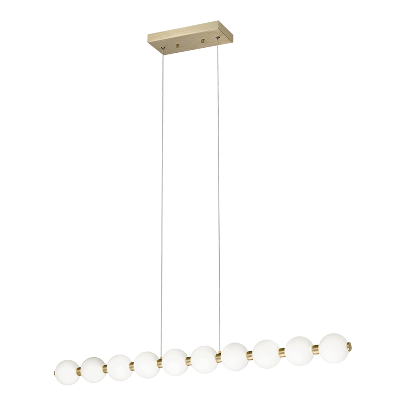 Matteo Lighting Oni 38-in LED Linear Chandelier Oxidized Gold