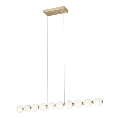 Matteo Lighting Oni 38-in LED Linear Chandelier Oxidized Gold