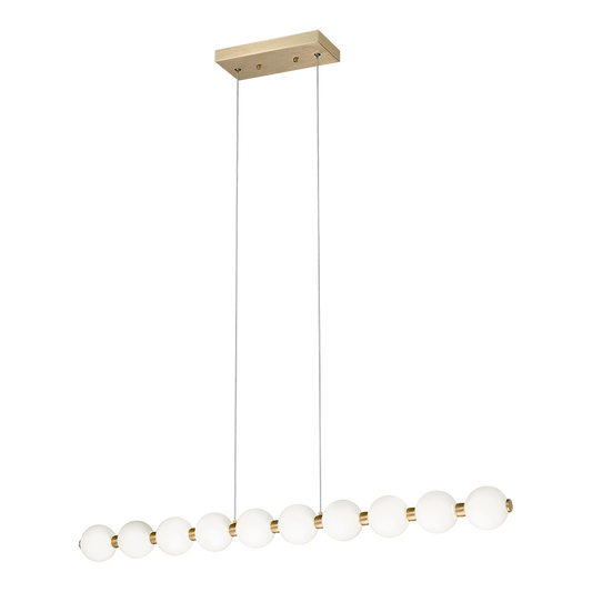 Matteo Lighting Oni 38-in LED Linear Chandelier Oxidized Gold
