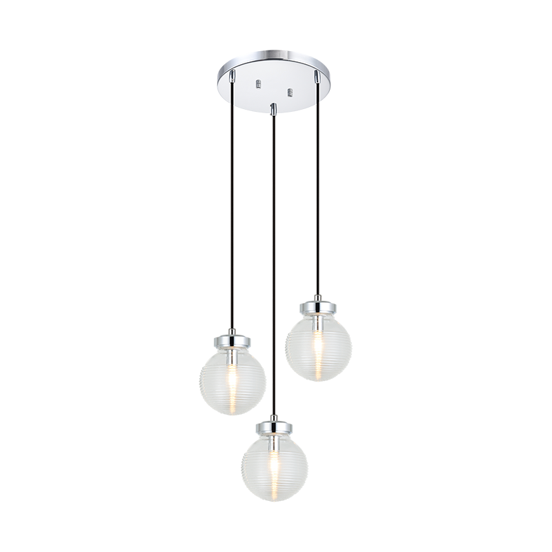 Matteo Lighting Ridge 3-Light Pendant Chrome